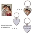 thumbnail image 3 of Custom Keychain With Picture - Personalized Engraving Photo Text Keychains, For Women Men, Anniversary Valentine's Day Gifts (Heart), 3 of 5