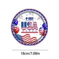 thumbnail image 3 of Patriotic American Flag Party Supplies Tableware Set Paper Plates and Napkins for Independence Day 4th of July USA Red White Blue Barbecue Birthday Disposable Dinnerware Decor, 3 of 6