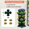 thumbnail image 3 of Gamexcel 5 Tier Stackable Tower Planter for Strawberry, Herb, Flower, and Vegetable - Vertical Garden Indoor/Outdoor Planter,Pine Green, 3 of 6
