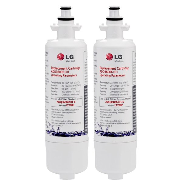 LG LT700P Refrigerator Water Filter ADQ36006101 2 Pack