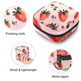 thumbnail image 3 of Sanitary Napkin Storage Bag, Strawberry and Cute Flower on Pink Background Portable Menstrual Pad Bag for Teen Girls Store Panty Liners Tampons Sanitary Pads for Women Ladies, 3 of 6