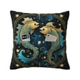 thumbnail image 2 of LNWH Pisces Throw Pillow Covers, Square Soft Linen Decorative Pillow Cases, 18"x18", 2 of 8