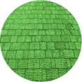 thumbnail image 1 of Ahgly Company Indoor Square Patterned Nebula Green Area Rugs, 3' Square, 1 of 6