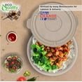 thumbnail image 2 of 40 oz Round Disposable Compostable Paper Bowls with Fiber Dome Lids - Heavy-Duty, Eco-Friendly Natural Bagasse Unbleached, Heat Resistant, 100% Biodegradable Salad Bowls Alternative to Plastic (400), 2 of 7
