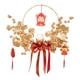 thumbnail image 1 of Corona oriental tradicional con lazo rojo, decorativa, de hierro forjado, para ventana., 1 of 7