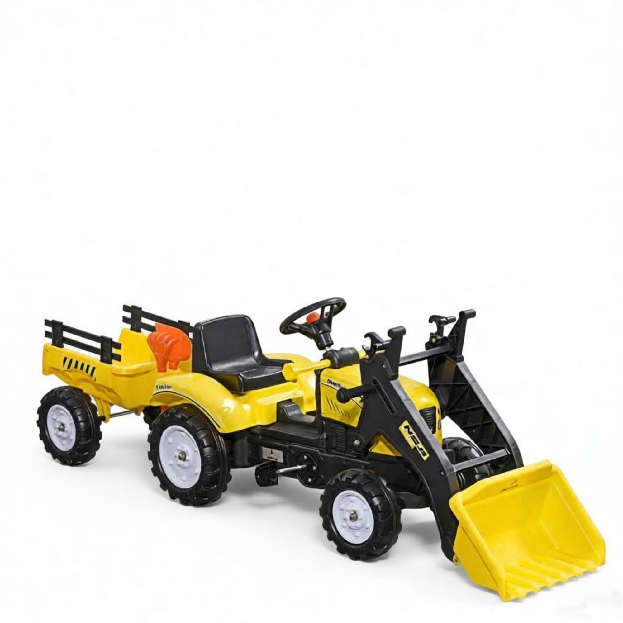 Kids Ride-On Excavator with Detachable Trailer for Ages 3-6