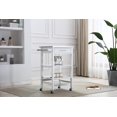 thumbnail image 2 of Boraam 50661 Hennington Kitchen Cart with Stainless Steel Top - White Wash, 2 of 6