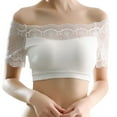 thumbnail image 3 of Xijirk Tank Tops for Women Padded Bandeau Bra Short Sleeve Off Shoulder Convertible Bralettes Basic Tube Top Bra for Daily Wear and Casual Outfits,One Size, 3 of 9