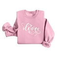 thumbnail image 5 of pimelu Sweatshirt for Women Oversized Sweatshirt for Women Valentine's Day Fashion Love Letter Print Heart Graphics Pullover Sweater Spring Ladies Long Sleeve Crewneck Blouses Tops, 5 of 6