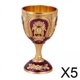 thumbnail image 1 of Copa, de diseño clásico para viajes y bodas, de 100 ml con relieve Colección Regalos,Vaso de vino hecho a mano con diseño europeo vintage,Bar Decoración del hogar, 1 of 8