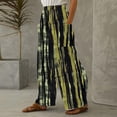thumbnail image 4 of WJHWSX Women's Pants,Pants for Womem,Straight Leg Pants Women,Pockets,Breathable,Printed,Ployester,Green,2XL(US:12), 4 of 5