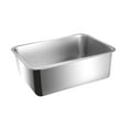 thumbnail image 3 of Caja de arena para gatos, inodoro para gatos de acero inoxidable con parte superior abierta, arenero resistente, lados altos para mascotas Altura 15cm, 3 of 8