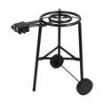 thumbnail image 4 of Paella Pan & Stand Set, Paella Kit with 2 Carbon Steel Pan, Steel Paella Pan Paella Kit on Wheels for Gastronomic Events Caterings Camping, 4 of 9