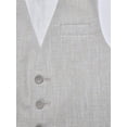thumbnail image 4 of Boys 2-Piece Formal Vest & Suit Pants Outfit Set, Sizes: 2T to 16 (Linen Beige), 4 of 6