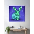 thumbnail image 2 of Space Bunny Poster Wall Art, Modern Wall Decor For Living Room Bedroom, 30x30 UNFRAMED, 2 of 3