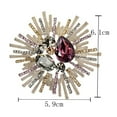 thumbnail image 6 of Hyasfey Unisex Brooch Flower Shape Rhinestone Decor Retro Bag Suit Coat Collar Hat Scarf Decoration Clothes Pin Party Prom Bride Wedding Garment Jewelry, 6 of 8