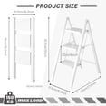 thumbnail image 5 of BREENHILL Step Ladder, Folding 3 Step Ladder Stool with Wider Anti-Slip Pedal, Portable Lightweight Ladder for Home Kitchen Office 330lb Max Loader, 5 of 8