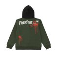 thumbnail image 2 of Friday The 13th Jason Chandail à Capuchon de Cosplay Vert à Manches Longues pour Homme - TG, 2 of 7