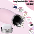 thumbnail image 2 of Botella de agua BarGifts Hidden Safe de acero inoxidable de 600 ml, color rosa, 2 of 5