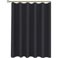 thumbnail image 1 of Cortina de ducha de tela estrecha con forro negro, 36 pulgadas de ancho por 72 pulgadas de largo, cortinas de baño resistentes al agua, ojales resistentes al óxido (6 Hol, 11 Feliz Sencillez, 1 of 4