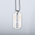 thumbnail image 3 of Women's Necklaces Jewelry for Women Men's Stainless Steel Blade Pendant And Chain Necklace, Silver, 3 of 5
