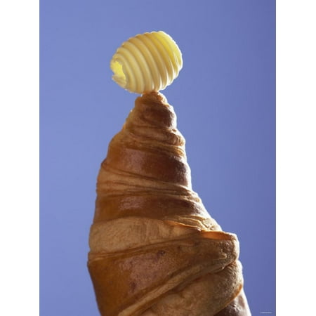 A Croissant with a Butter Curl Print Wall Art By Marc O. (Best Butter For Croissants)