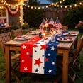 thumbnail image 4 of Uklsqma Independence Day Table Runner 180 x 33 cm Polyester Linen-Look Printed Multicolor Decorative for Dining Table Coffee Table Cabinet, 4 of 6