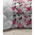 thumbnail image 3 of Floral Down Alternative Comforter, Romantic Different Spring Garden Blooming Flowers Drawing on Plain Backdrop, Microfiber Quilt for All Season, 5 Sizes, White Multicolor, by Ambesonne, 3 of 3
