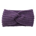 thumbnail image 1 of Banda para el pelo de lana tejida con forma de cruz, protector de orejas, diadema tejida a mano, accesorios para el cabello de moda plana y cálida para otoño e invierno, 1 of 6