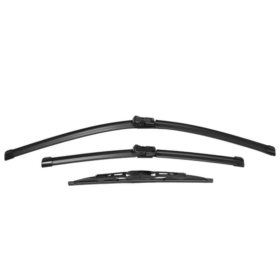Unique Bargains 3 Pcs 26" 17" 12" Front Rear Windshield Wiper Blade for Cadillac SRX 2010-2015 with Top-Lock Black
