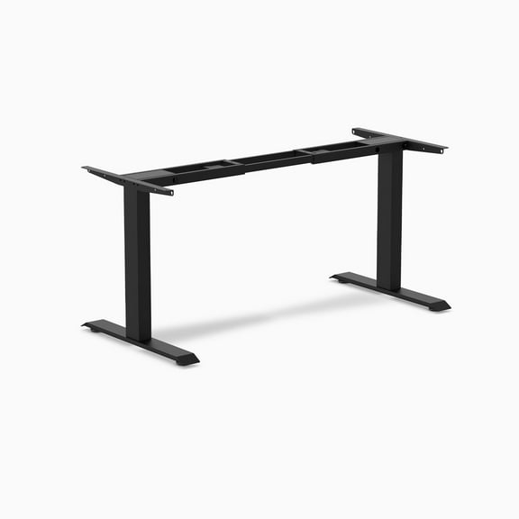 Desky Zero Fixed Office Desk Frame - Matte Black