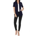 thumbnail image 4 of Women's Casual Short Sleeve Draped Open Front Solid Cardigan, 4 of 5
