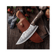 thumbnail image 2 of Cuchillo Chef De Cocina Profesional De Acero Forjado A Mano cafe naranja estuche, 2 of 5