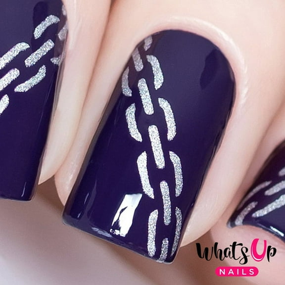 Whats Up Nails Chain Vinyl Stencils for Nail Art Design