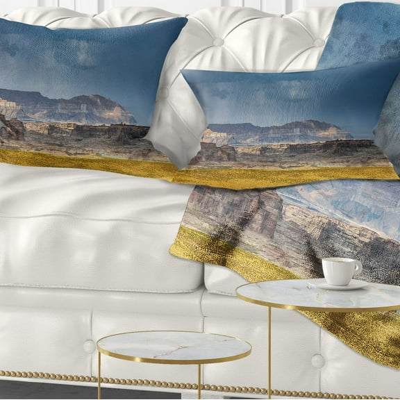 Designart Lake Powell Panorama - Landscape Printed Throw Pillow - 12x20