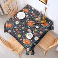 thumbnail image 2 of Pioneer Flower Floral Print Pattern Square Tablecloth, Waterproof Wipeable Spillproof Washable Table Cover for Home Kitchen Party and Daily Decor 60"x60", 2 of 6