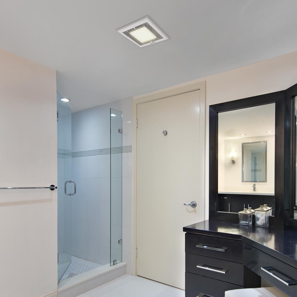 Luvoni 70 CFM Bathroom Exhaust Fan, 2 Sones Quiet Operation, Built-in LED Light, Ceiling Mounted