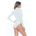 thumbnail image 6 of M&M SCRUBS Long Sleeve Turtle Neck Body Suit-Breathable Cotton Stretch Leotard(Heather Grey, Small), 6 of 6