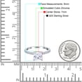thumbnail image 4 of Simulated Cubic Zirconia Size-5 Cushion Cut Art Deco Vintage Engagement Wedding Bridal Ring 925 Sterling Silver, 4 of 7