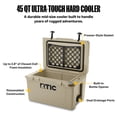 thumbnail image 3 of RTIC Ultra-Tough 45 Qt Hard-Sided Ice Chest Cooler, Fits 60 Cans, Tan, 3 of 9
