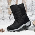 thumbnail image 6 of Earlde Men Women Snow Boots Comfortable Faux Fur Full Lined Black, 6 of 7