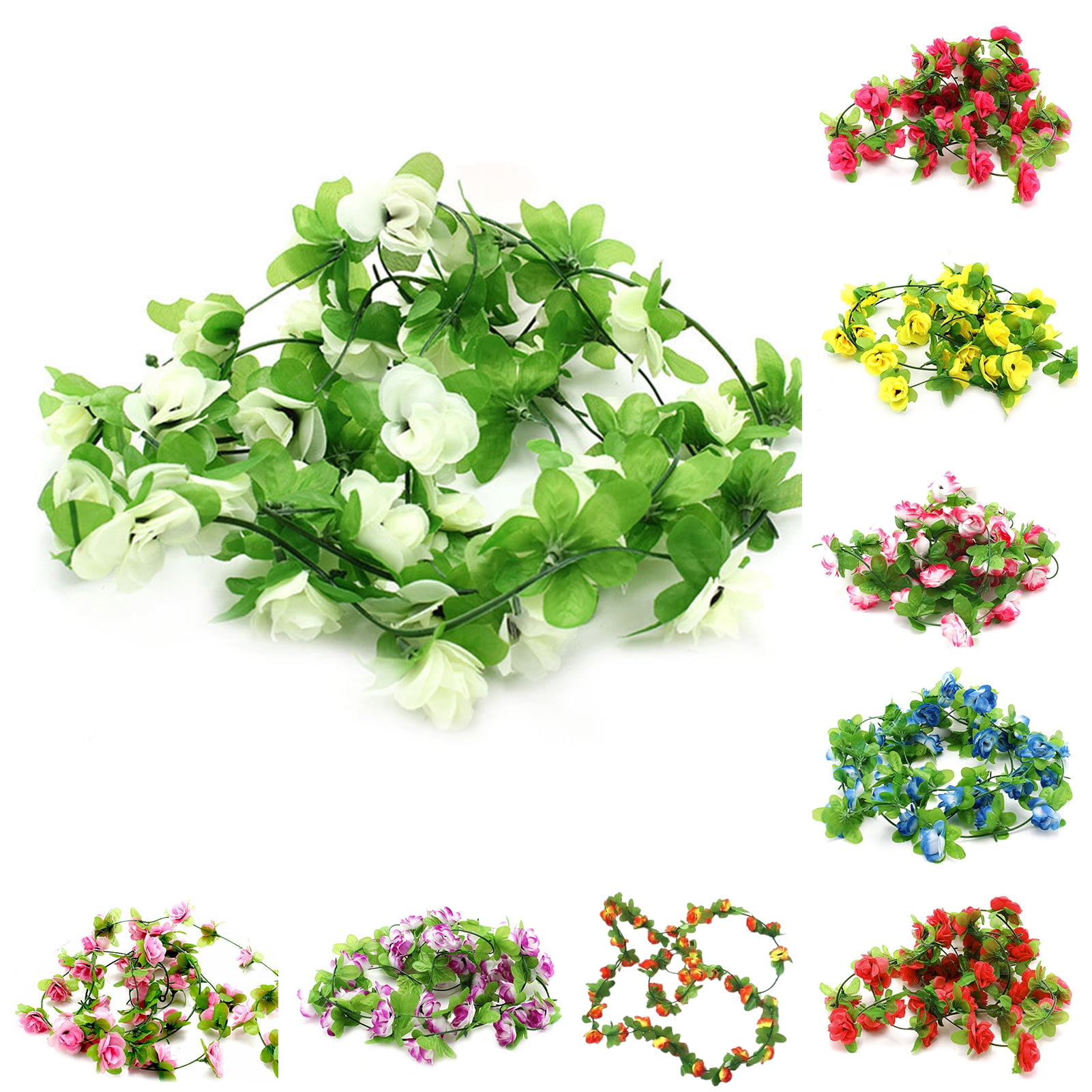 3 Pack Fake Rose Garlands, Artificial Flower Vines DIY Fake Plant Vine
