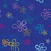 SpongeBob SquarePants Floral Blue Peel and Stick Wallpaper