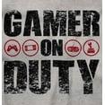 thumbnail image 2 of Gamer On Duty Video Games Nerdy Geeky Hoodie Hooded Sweatshirt Men Brisco Brands X, 2 of 6