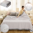 thumbnail image 1 of Pamqxs Summer Cooler Quilt, Cotton Cooling Quilt Breathable Quilt King Size Soft Comforter Cooling Blanket for Night Sweats Hot Sleeper for All Season Lightweight Blanket Washable(DB,59x79in), 1 of 9
