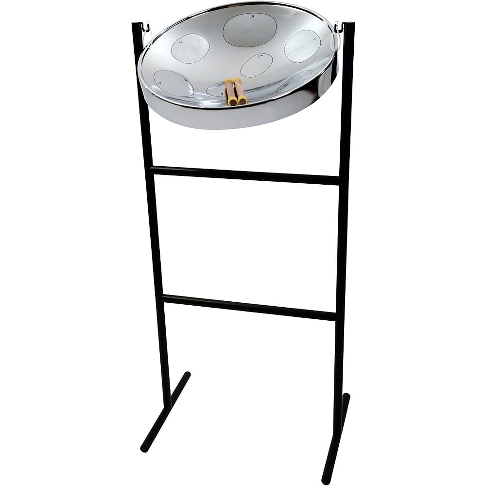 W1088 Panyard JJ Jumbie Jam Steel Ready to Play Kit-Chrome G-Major with Table Top Stand-Made in USA Authentic High Quality Pan 