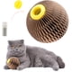 thumbnail image 1 of Juguete de pelota de hierba gatera para gatos, pelota rascadora rellenable con hierba gatera, fiel compañero de juegos para gatos, reduce la obesidad y la soledad, marrón, 1 of 1