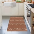 thumbnail image 3 of Entryway Rug 2'x3', Brown Flowers Branch Kitchen Runner Rugs Non-Slip Carpet Mats, Spring Summer Farmhouse Botanical Bedside Rugs Runners Washable Floor Carpet for Bathroom Laundry Room, 3 of 8