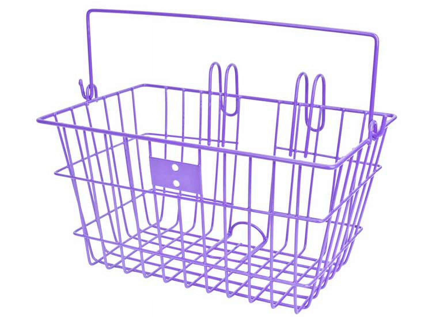 Sunlite Lift-Off Front Wire Bike Basket Purple