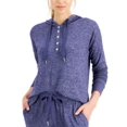 thumbnail image 2 of Alfani Women's Hacci Lounge Hoodie in Night Shadow-Medium, 2 of 4